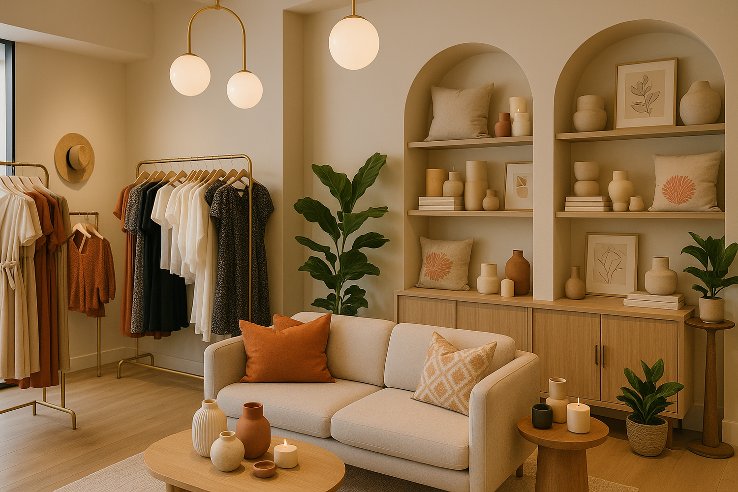 home decor and women's fashion apparel store