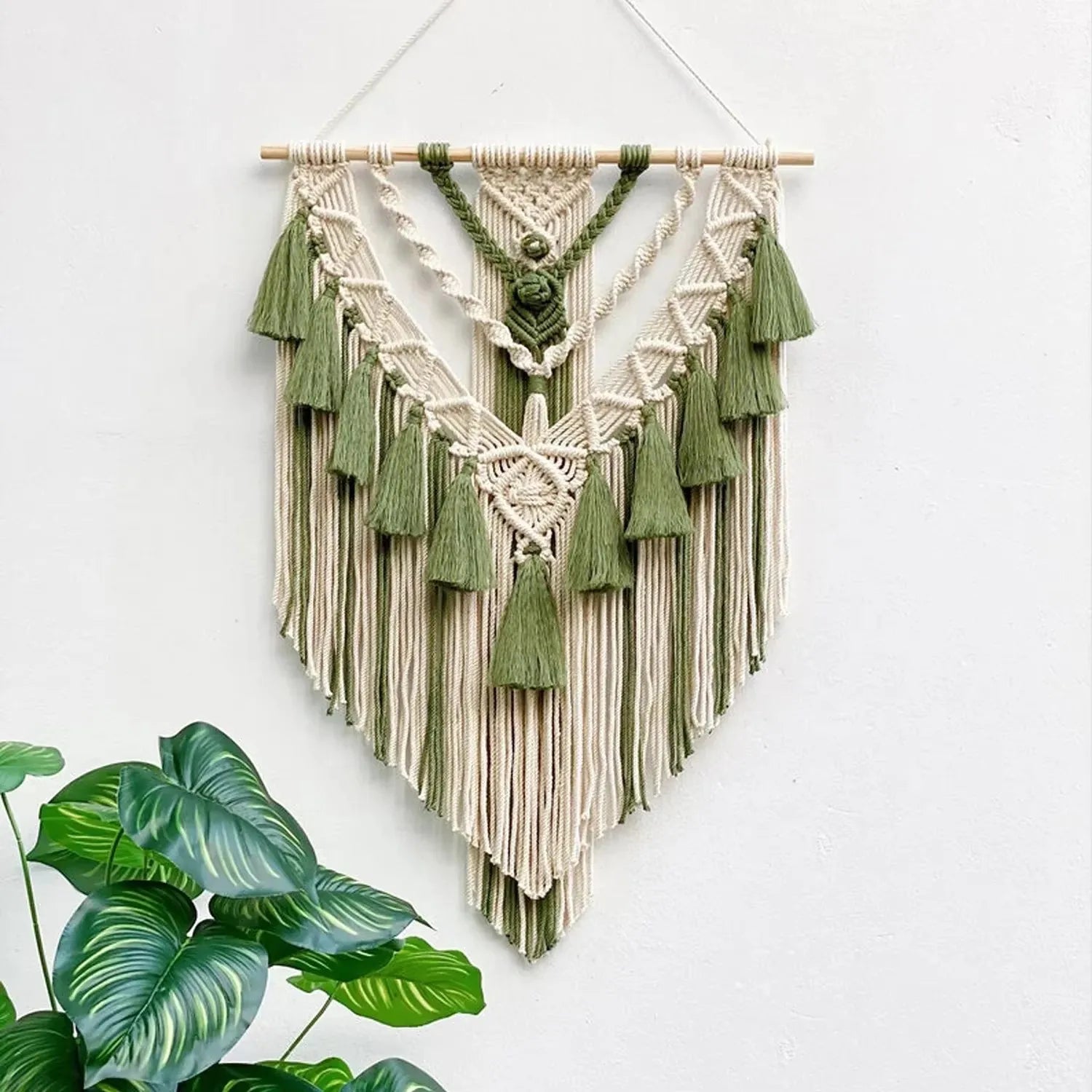 DecorBites™ Macrame Woven Wall Hanging Boho Home Chic Bohemian Geometric Art Decor Beautiful Apartment Dorm Room Decoration Tapestry