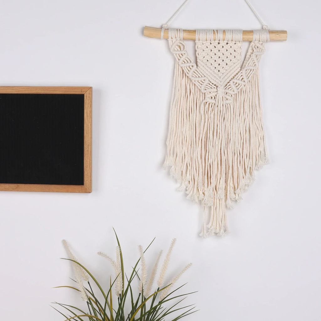 DecorBites™ Macrame Woven Wall Hanging Boho Home Chic Bohemian Geometric Art Decor Beautiful Apartment Dorm Room Decoration Tapestry