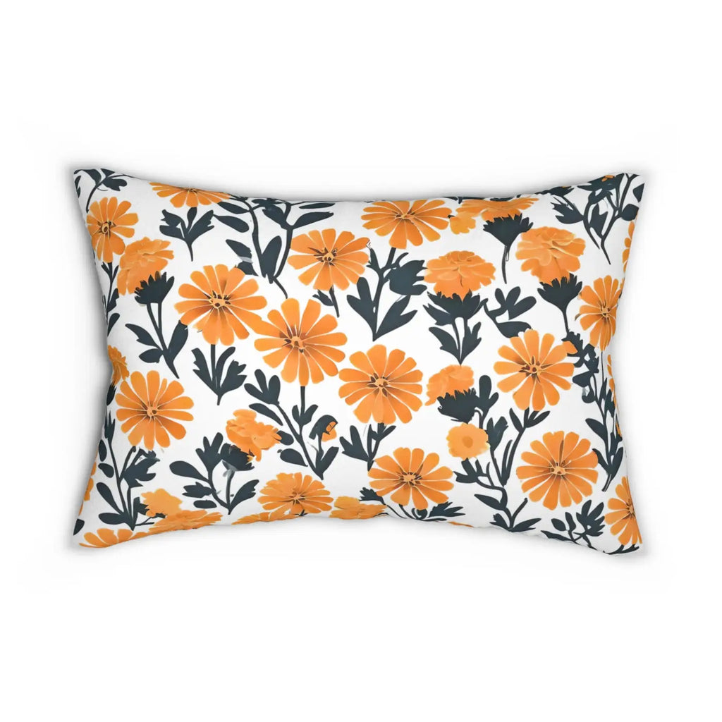 Marigold Spun Polyester Lumbar Pillow - Home Decor - Dipaliz
