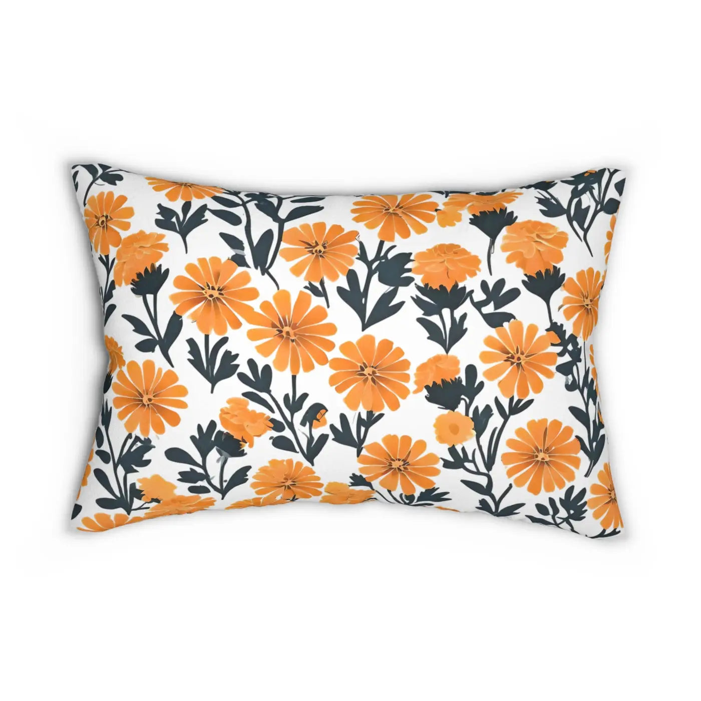 Marigold Spun Polyester Lumbar Pillow - Home Decor - Dipaliz