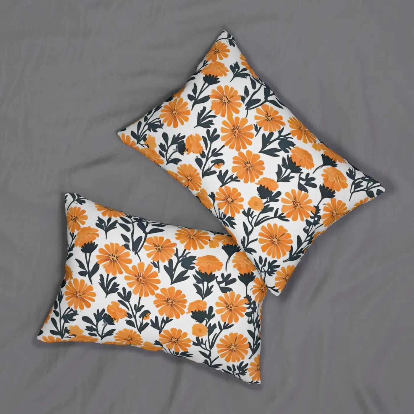 Marigold Spun Polyester Lumbar Pillow - Home Decor - Dipaliz