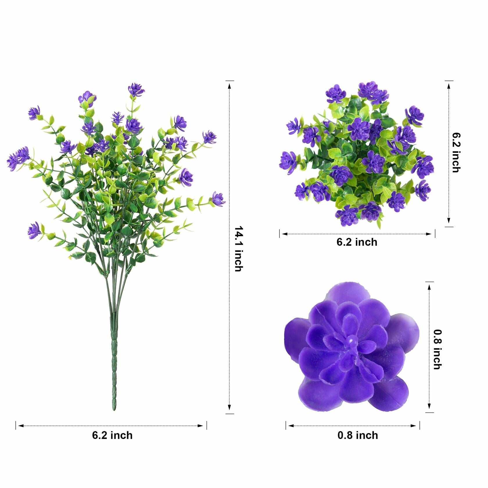 Ivydale Artificial Fall Mums Flowers 12 Bundles UV Resistant Mix Color