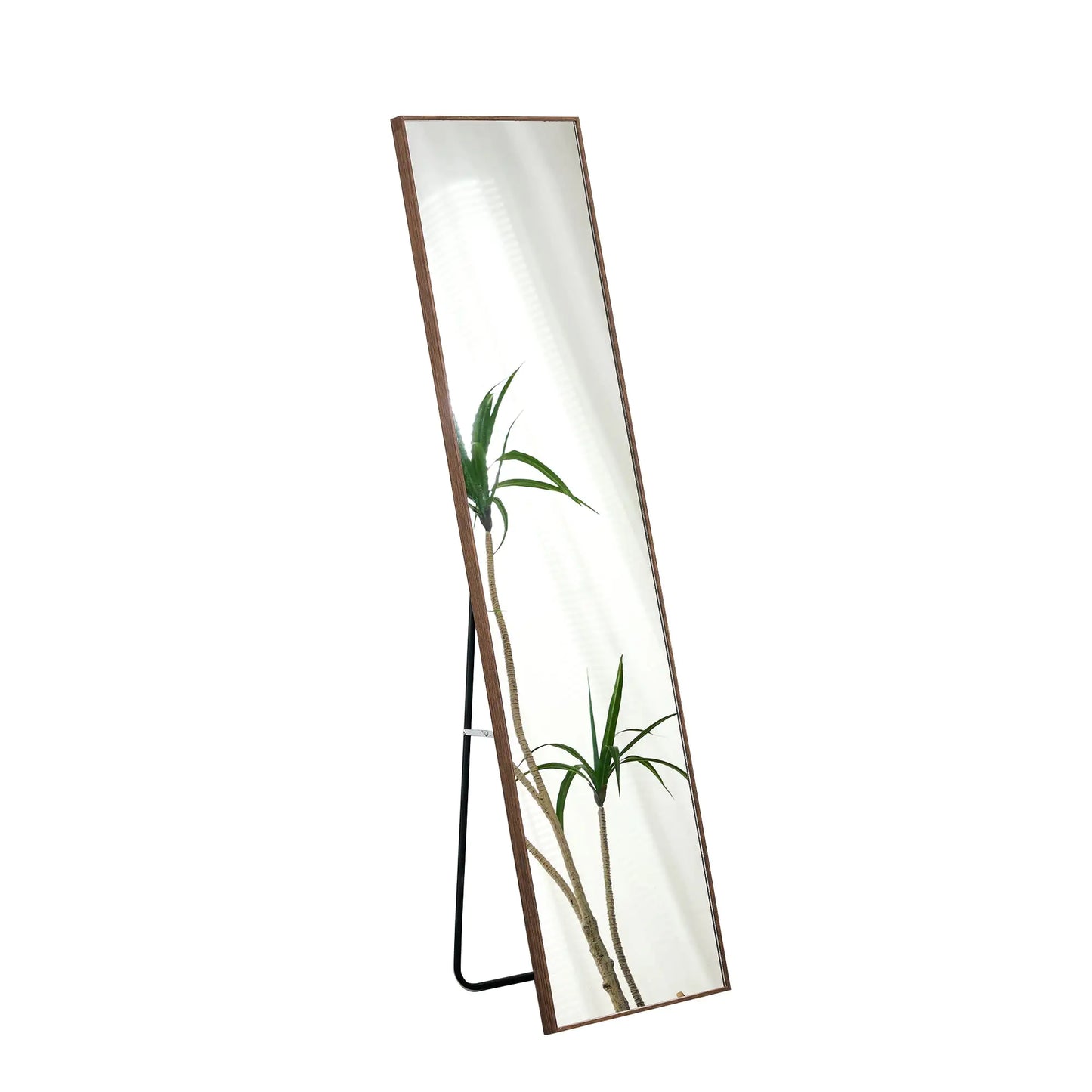 Solid Wood Broen Frame Full Length Mirror